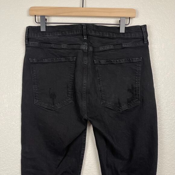 Agolde‎ Sophie High Rise Skinny Crop Jeans Harlow Destructed Size 32 Grunge Emo - Picture 10 of 16